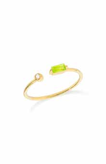 YS GEMS Double Stone Open Band Ring