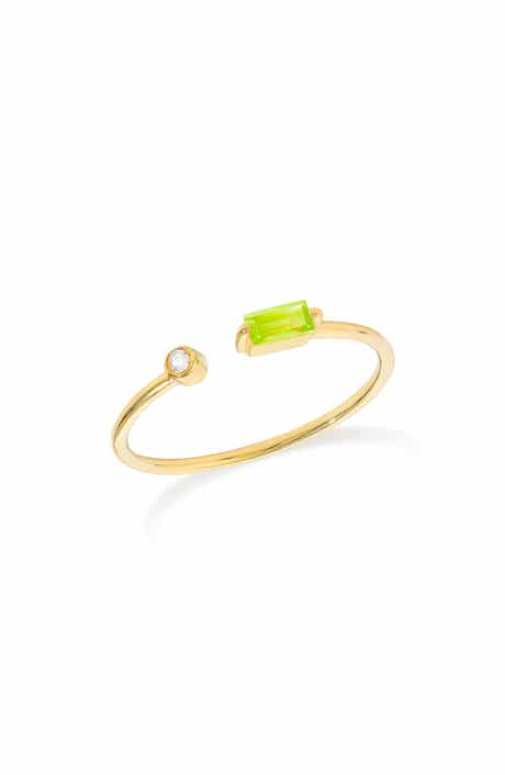 YS GEMS Double Stone Open Band Ring