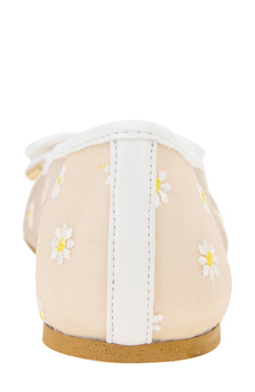 Bcbg Hartly Cap Toe Ballet Flat In White Daisy