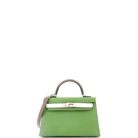 Kelly Mini II Bag Tricolor Epsom with Palladium Hardware 20