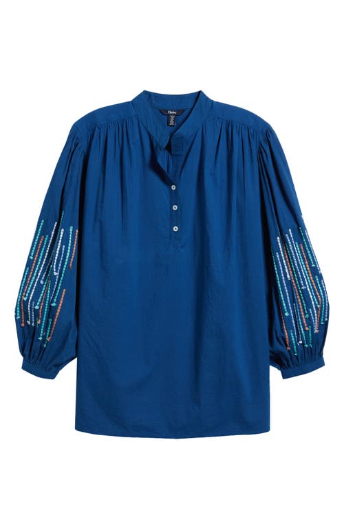 Hatley Embroidery Detail Cotton Top In Blue