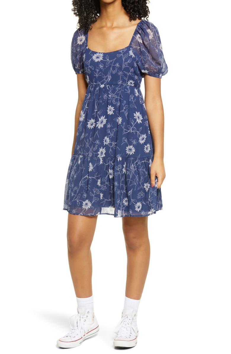 BP. Short Sleeve Tiered Dress, Main, color, 