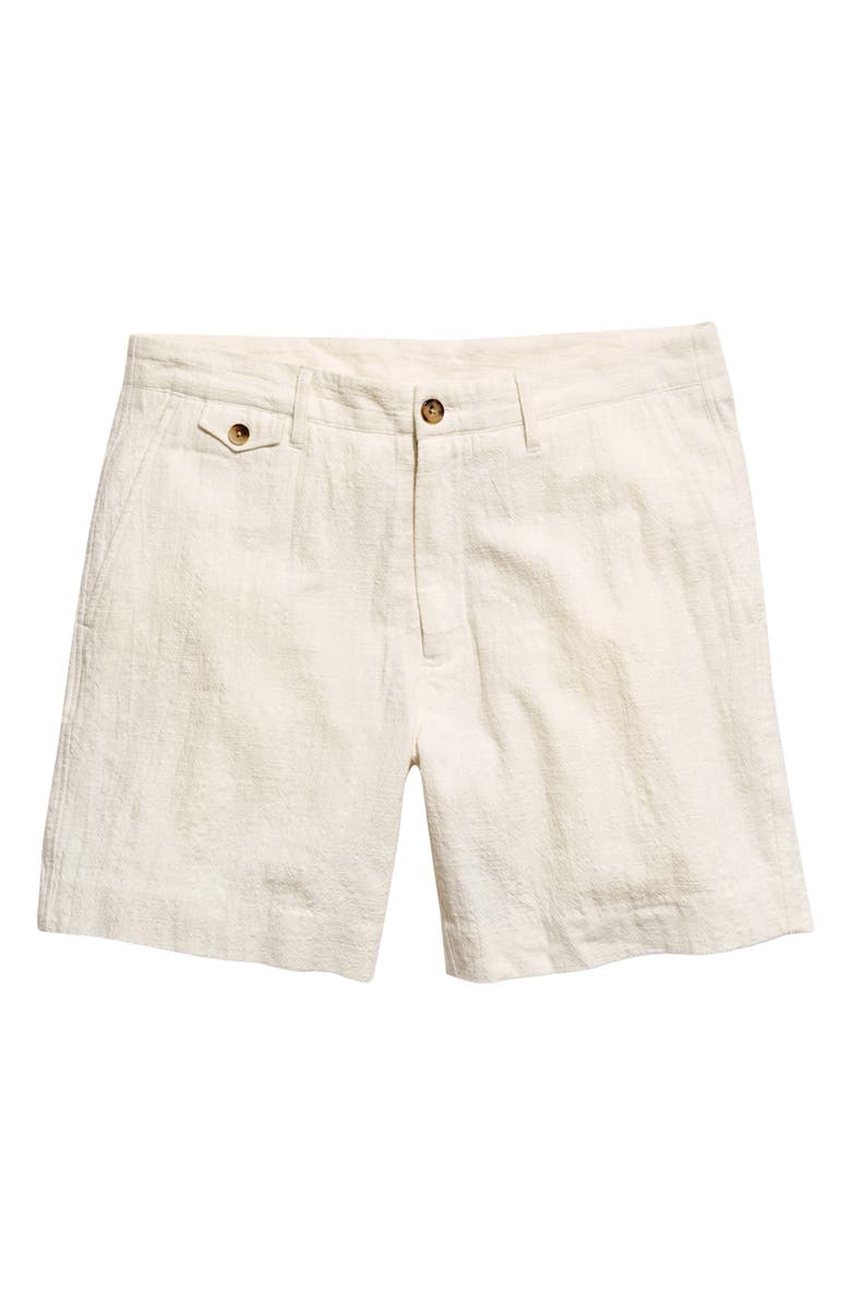 Billy Reid Moore Slub Cotton Shorts, Alternate, color, Tinted White