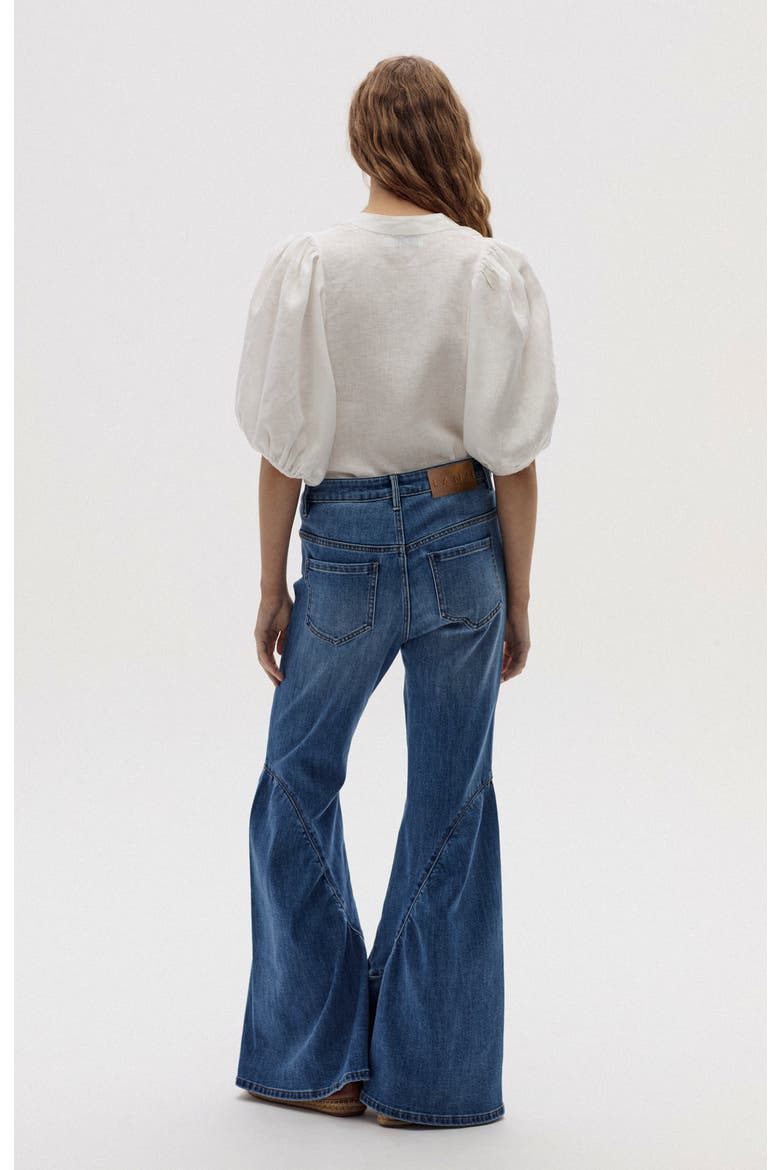 Boho Denim Pants, Alternate, color, Washed Indigo
