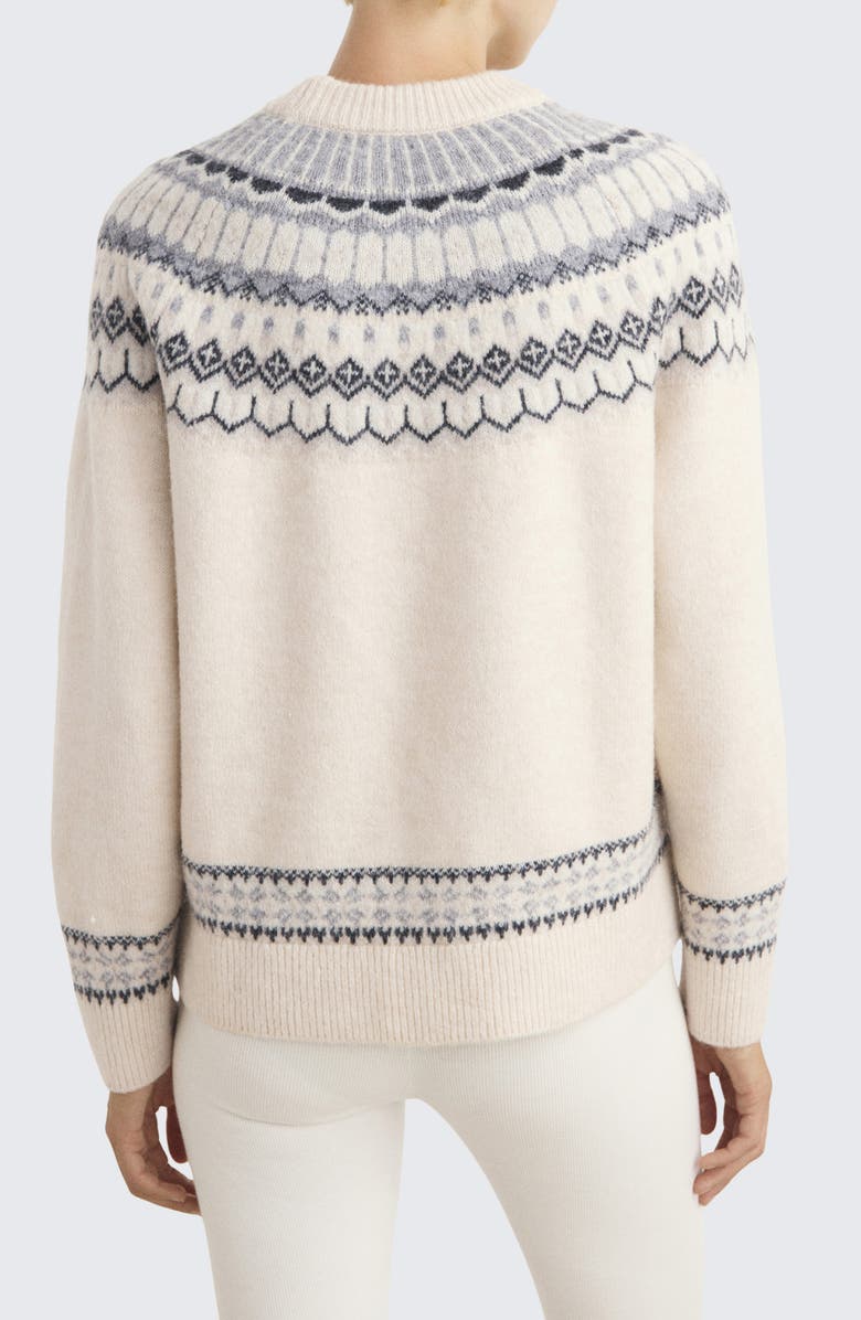 MANGO Fair Isle Jacquard Crewneck Sweater, Alternate, color, Grey