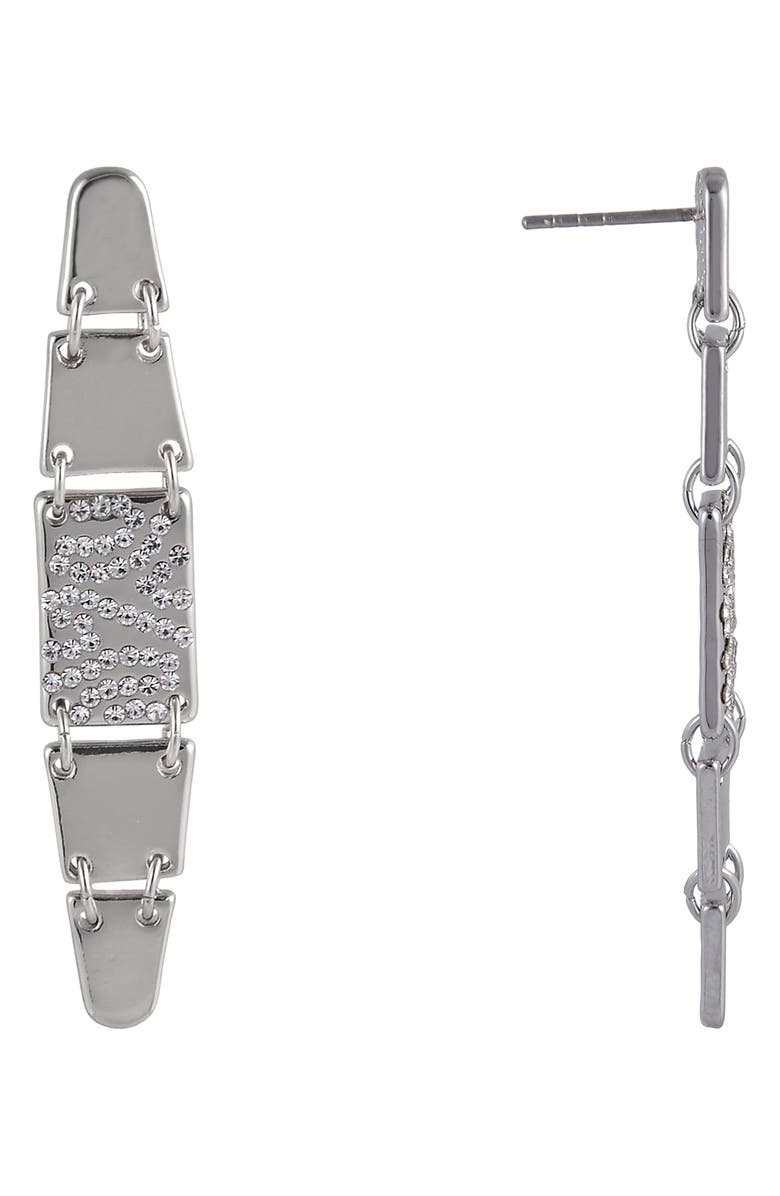 Laundry by Shelli Segal Pavé Crystal Linear Drop Earrings, Alternate, color, 