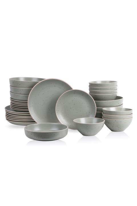 Lauren Stoneware 32-piece Dinnerware Set