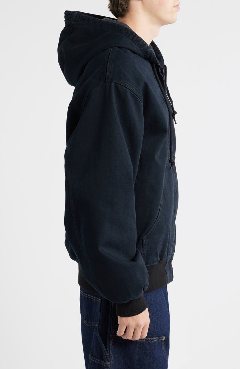 Carhartt Work In Progress Active Canvas Hooded Jacket, Alternate, color, Blue Midnight