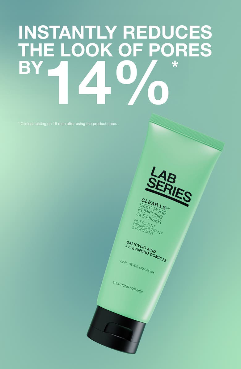 Lab Series Skincare for Men Clear LS Deep Pore Purifying Gel Face Wash, Alternate, color, 