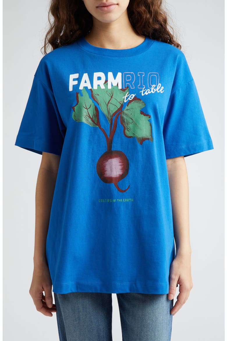Beet Farm to Table Cotton Graphic T-Shirt, Main, color, BLUE