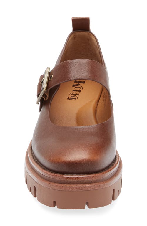 Korks Veronika Mary Jane Flat In Brown