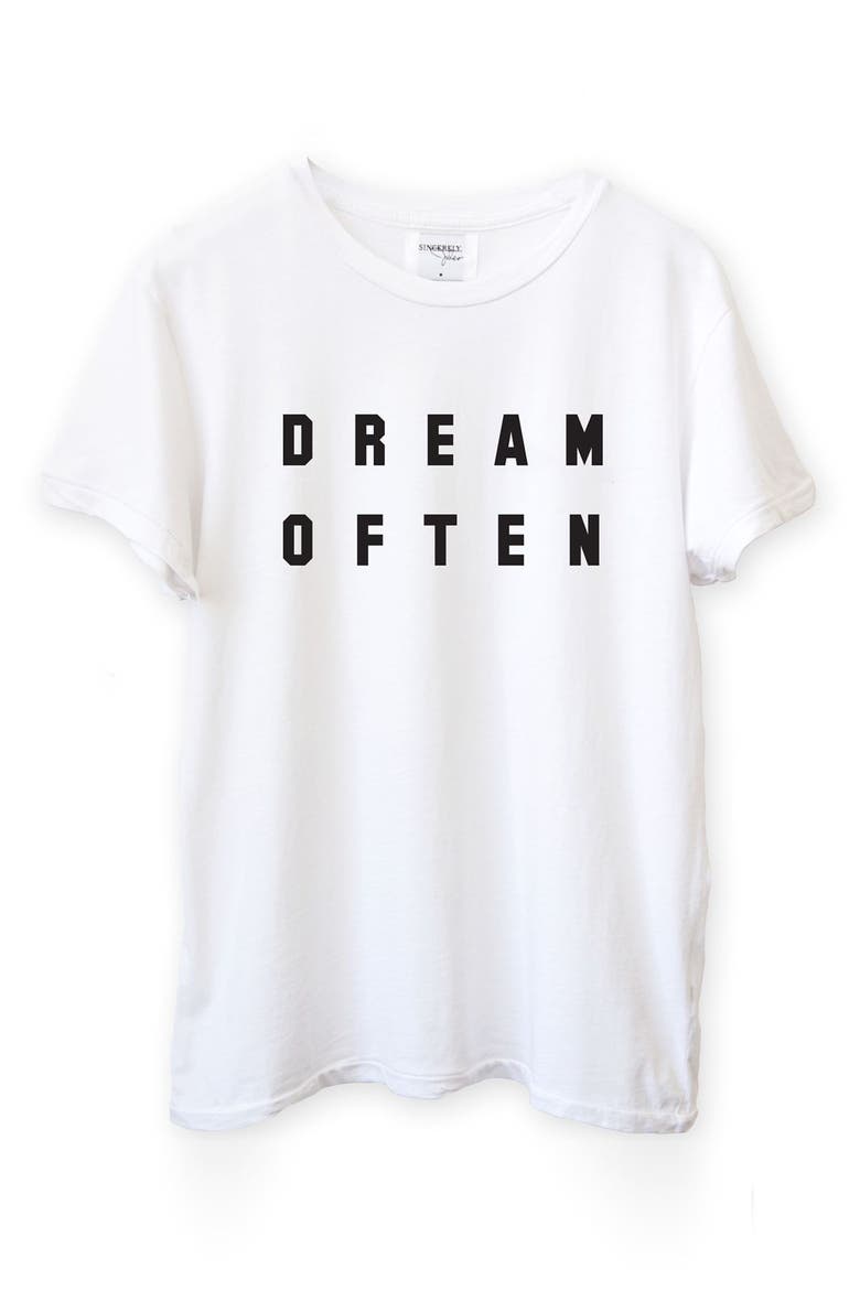 'Dream Often' Graphic Tee, Alternate, color, WHITE