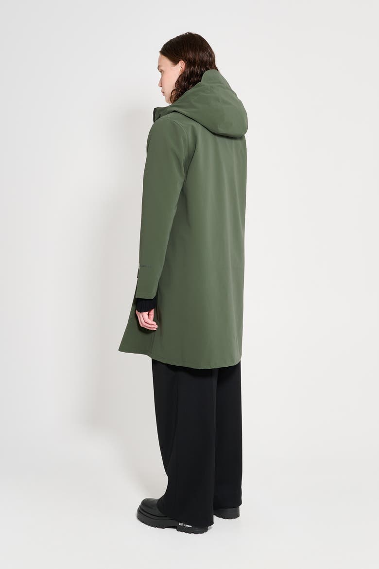 Mosebacke Patch Raincoat, Alternate, color, Bottle Green