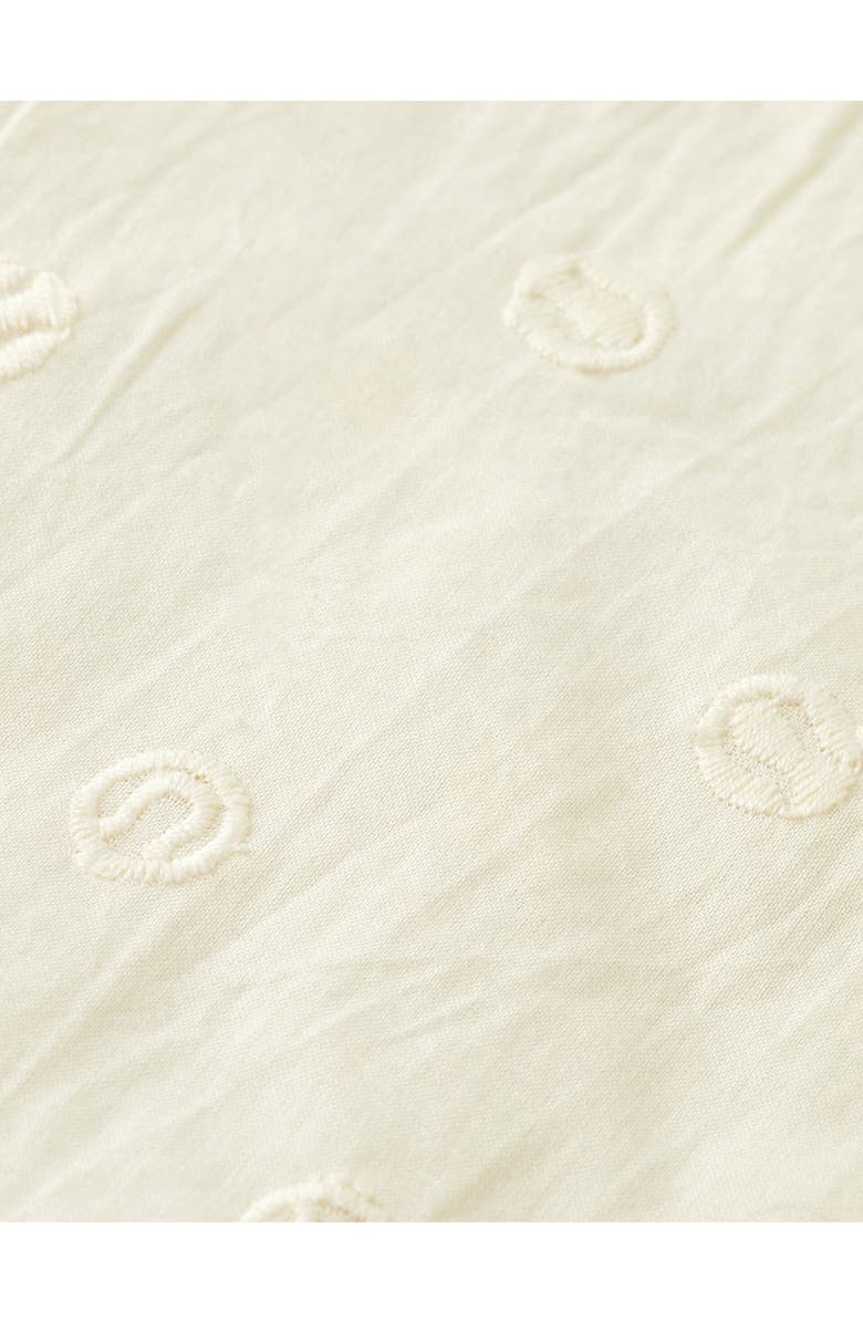 Scotch & Soda Kids' Ruffle Accent Cotton Button-Up Shirt, Alternate, color, Calico