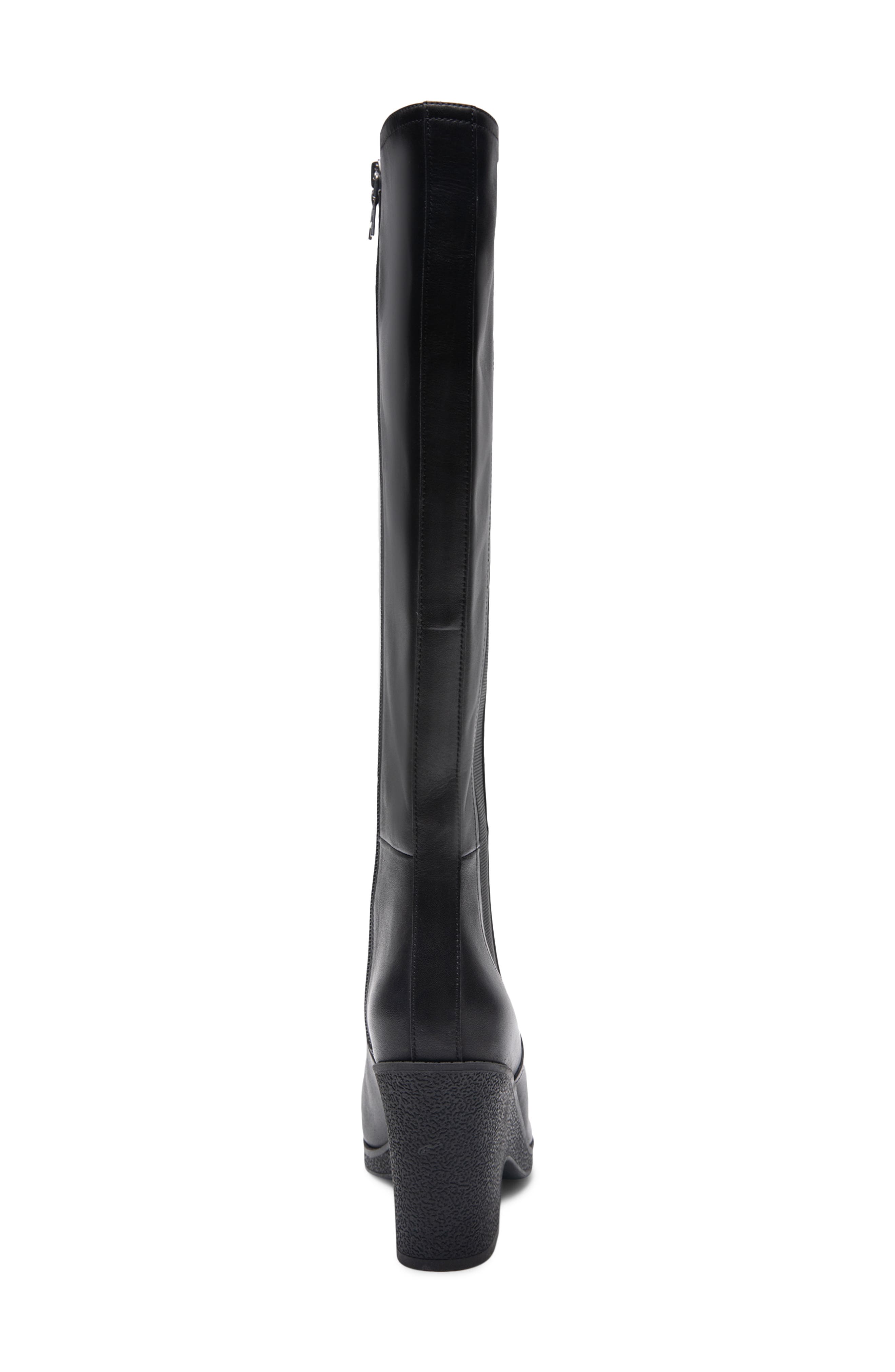 Aerosoles Memphis Wedge Knee High Boot, Alternate, color, Black Leather/ Crepe Wedge