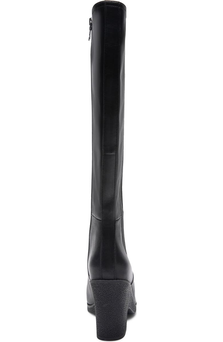 Aerosoles Memphis Wedge Knee High Boot, Alternate, color, Black Leather/ Crepe Wedge