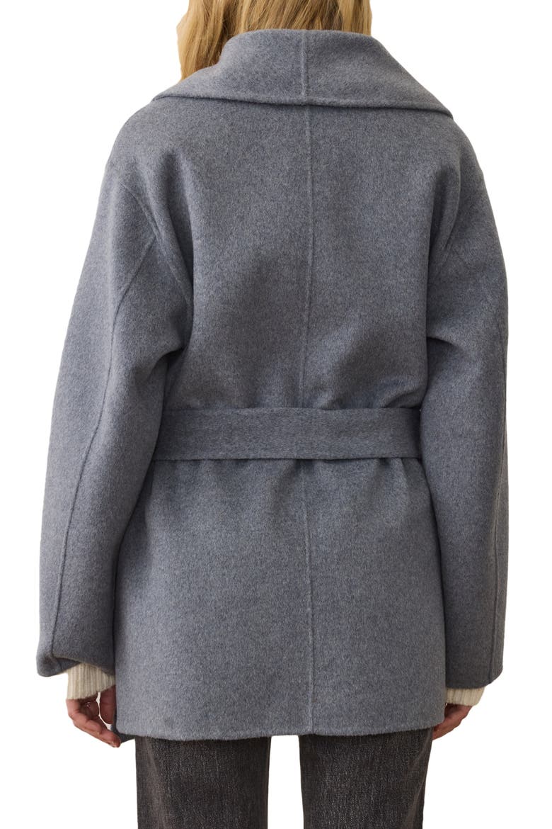 Colette Belted Wool Blend Jacket, Alternate, color, MEDIUM GREY HEATHER