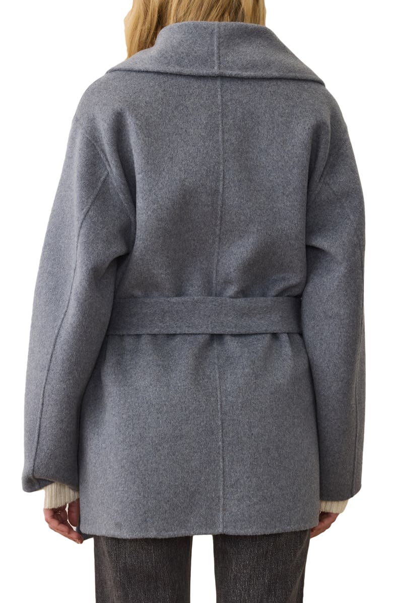 Marine Layer Colette Belted Wool Blend Jacket, Alternate, color, Medium Grey Heather