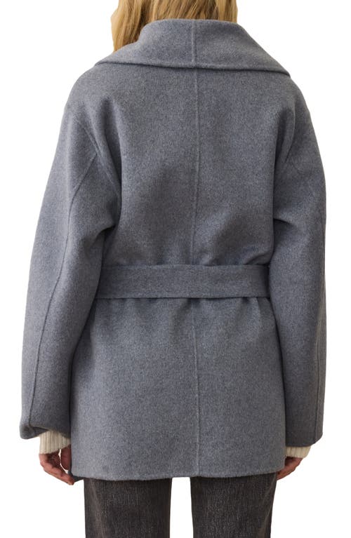 Marine Layer Colette Belted Wool Blend Jacket In Green