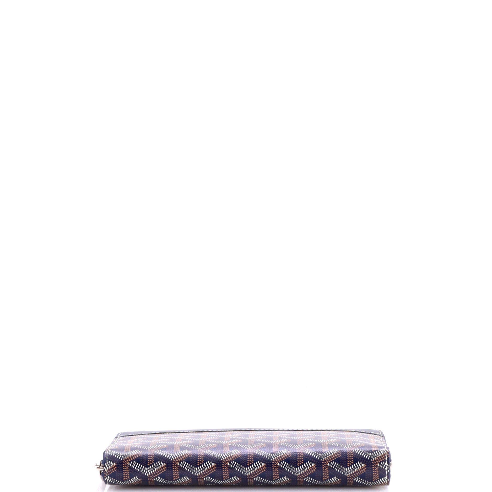 Pre-Owned Goyard Matignon Zip Wallet Coated Canvas with Leather, Alternate, color, 
