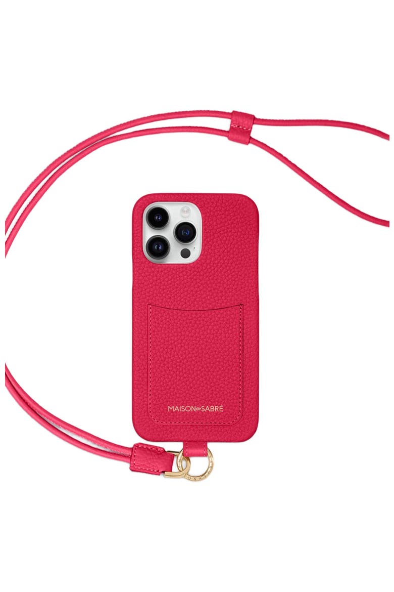 Sling Phone Case iPhone 14 Pro, Main, color, Shibuya Fuchsia