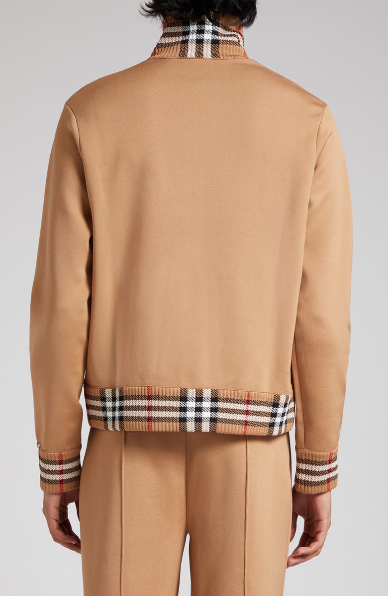 Burberry Check Trim Track Jacket, Alternate, color, 