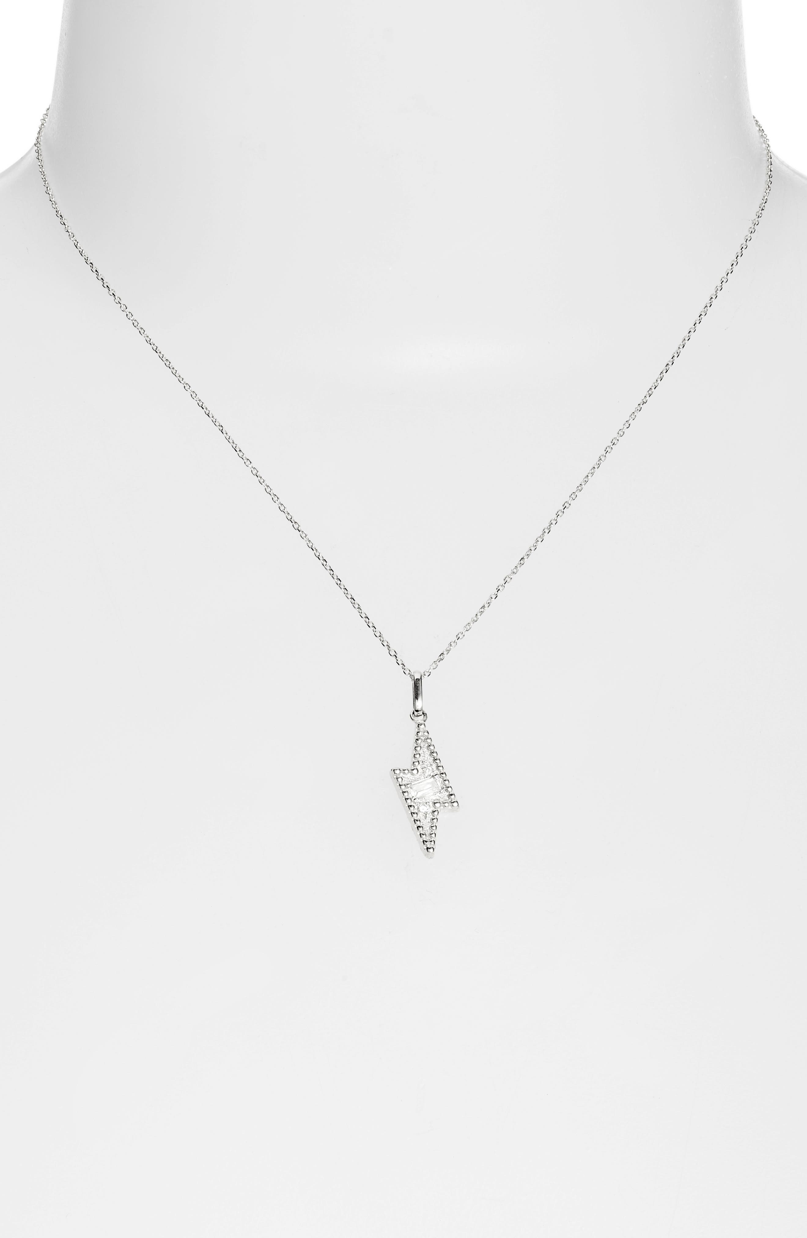 Anzie Topaz Lightning Bolt Pendant Necklace (Women) | Nordstromrack