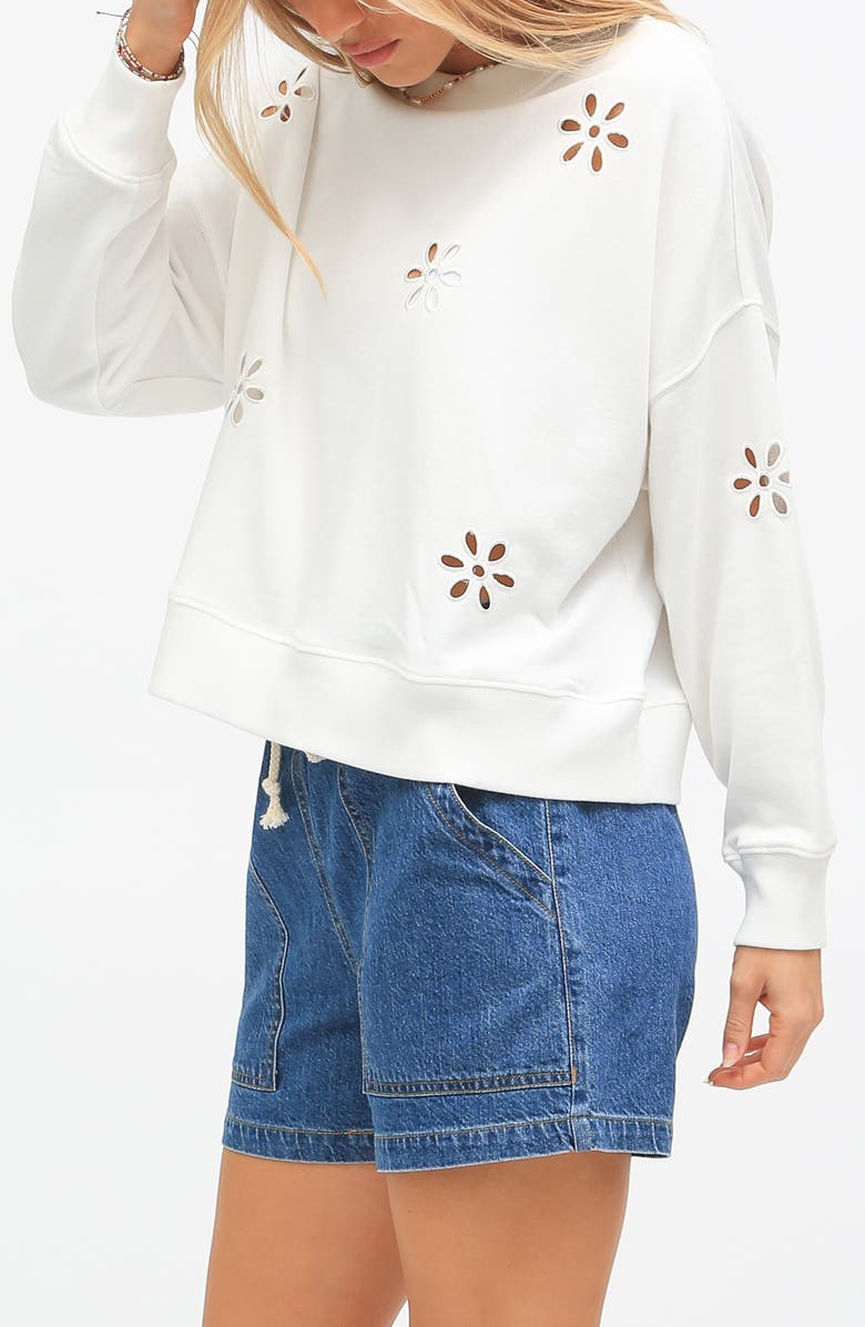 Electric & Rose Eyelet Accent Sweater, Alternate, color, 