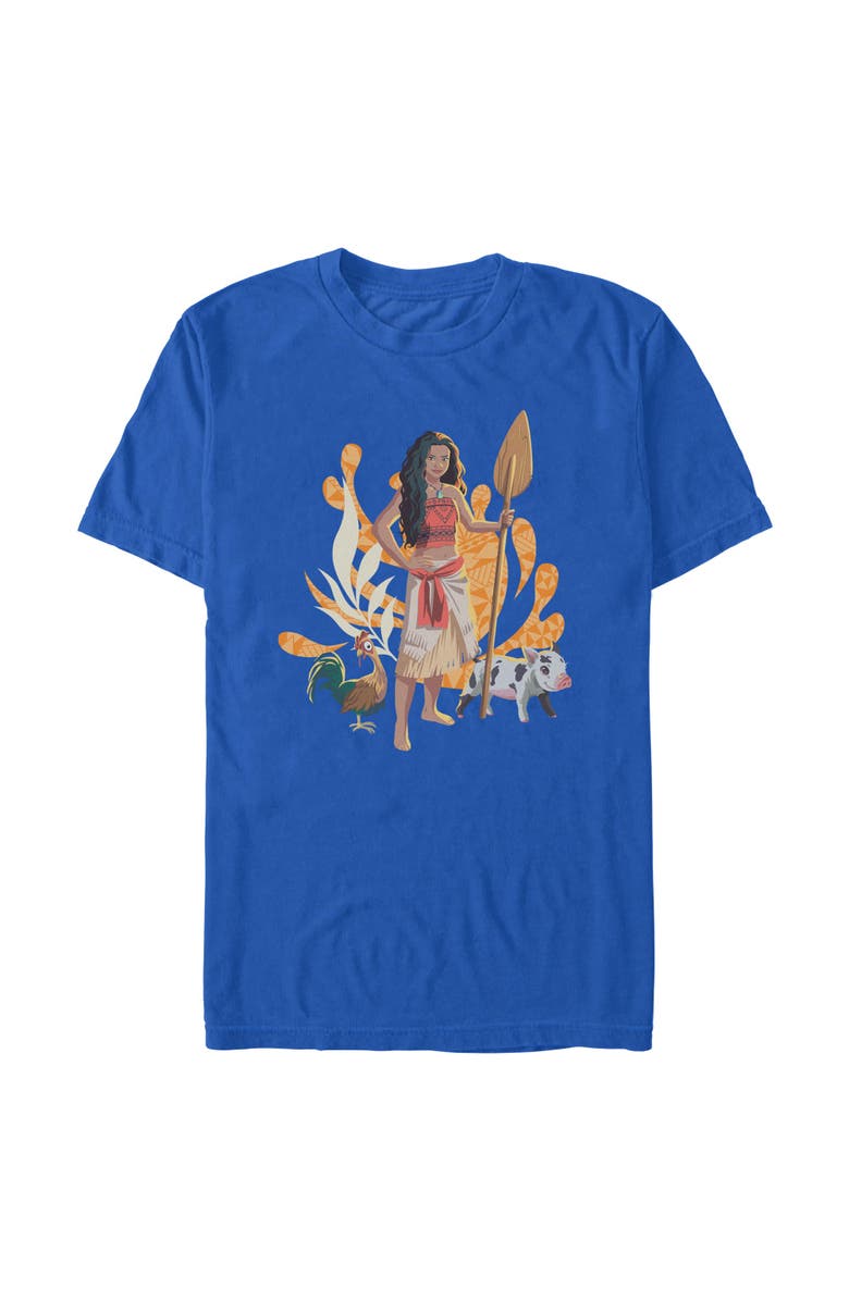 Moana Men's Moana Pua Heihei and Friend Graphic T-Shirt, Main, color, Royal Blue