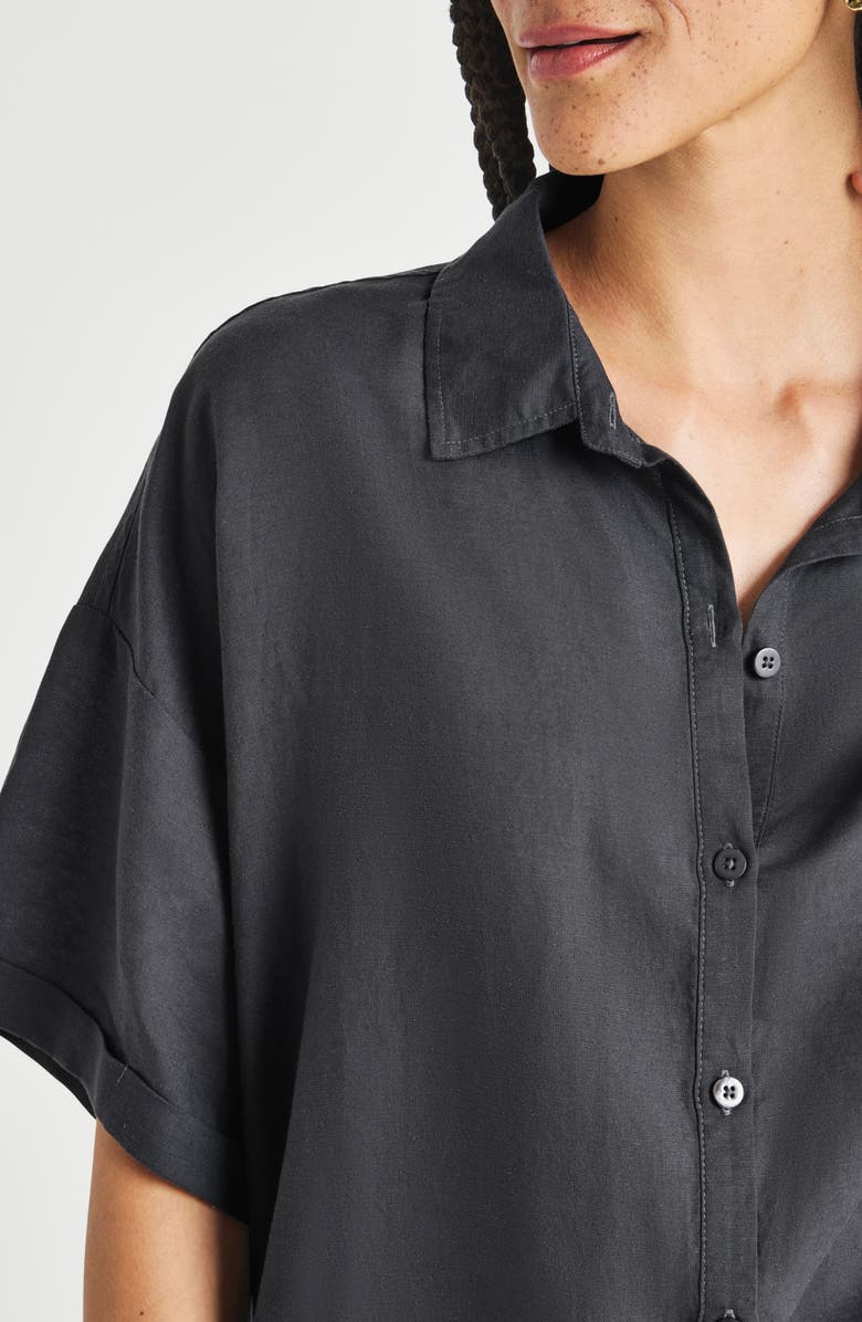 Splendid Dawson Elbow Sleeve Linen Blend Button-Up Shirt, Alternate, color,