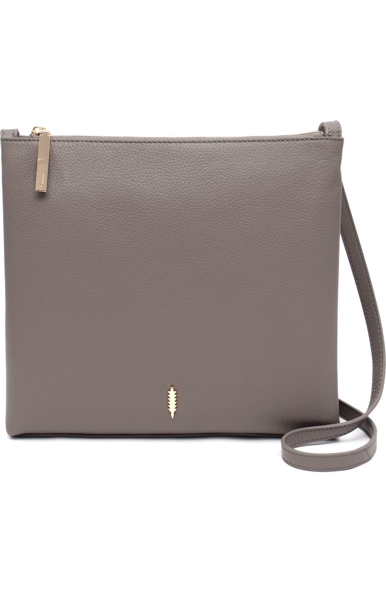 Thacker Callie Leather Crossbody Bag, Main, color, Smokey Grey