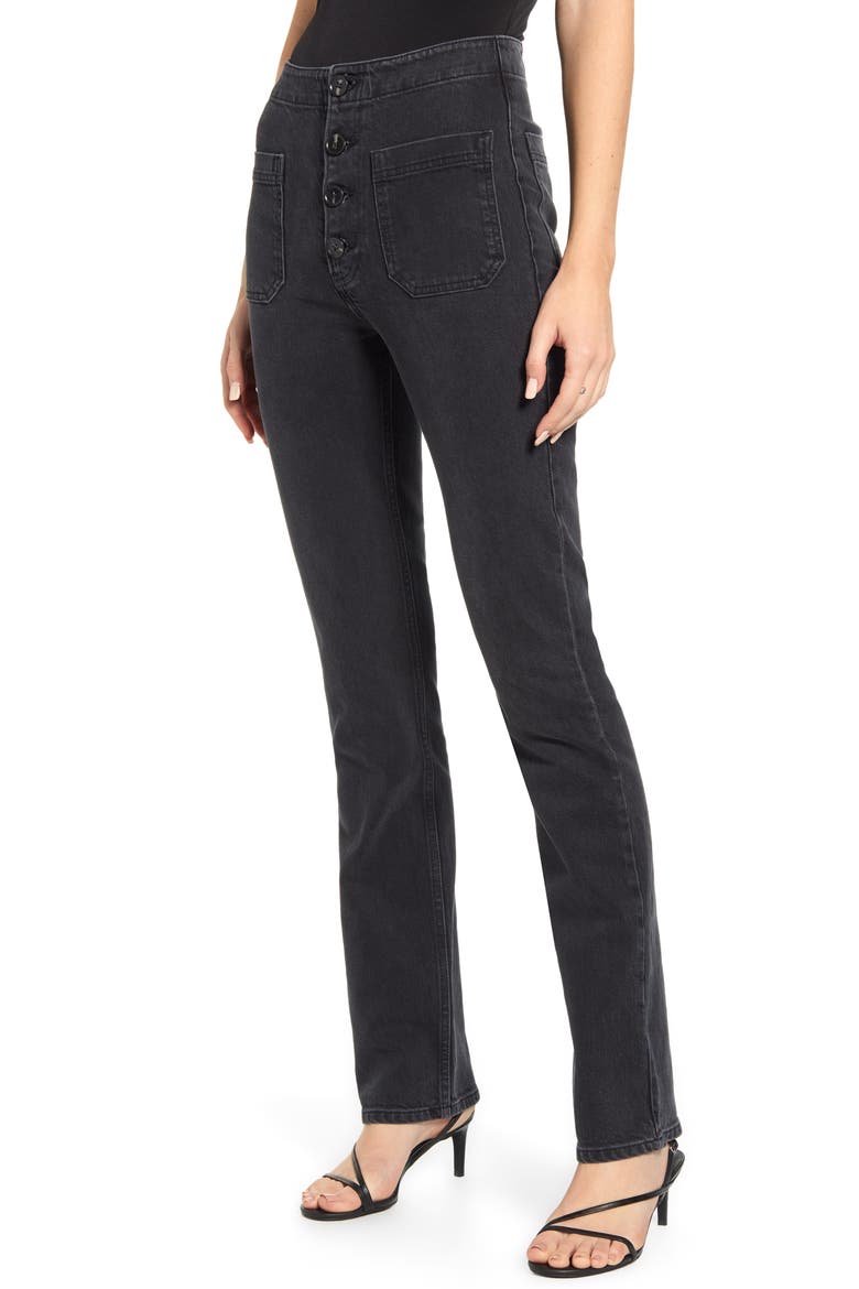 Elsie High Waist Straight Leg Jeans, Main, color, MOJAVE