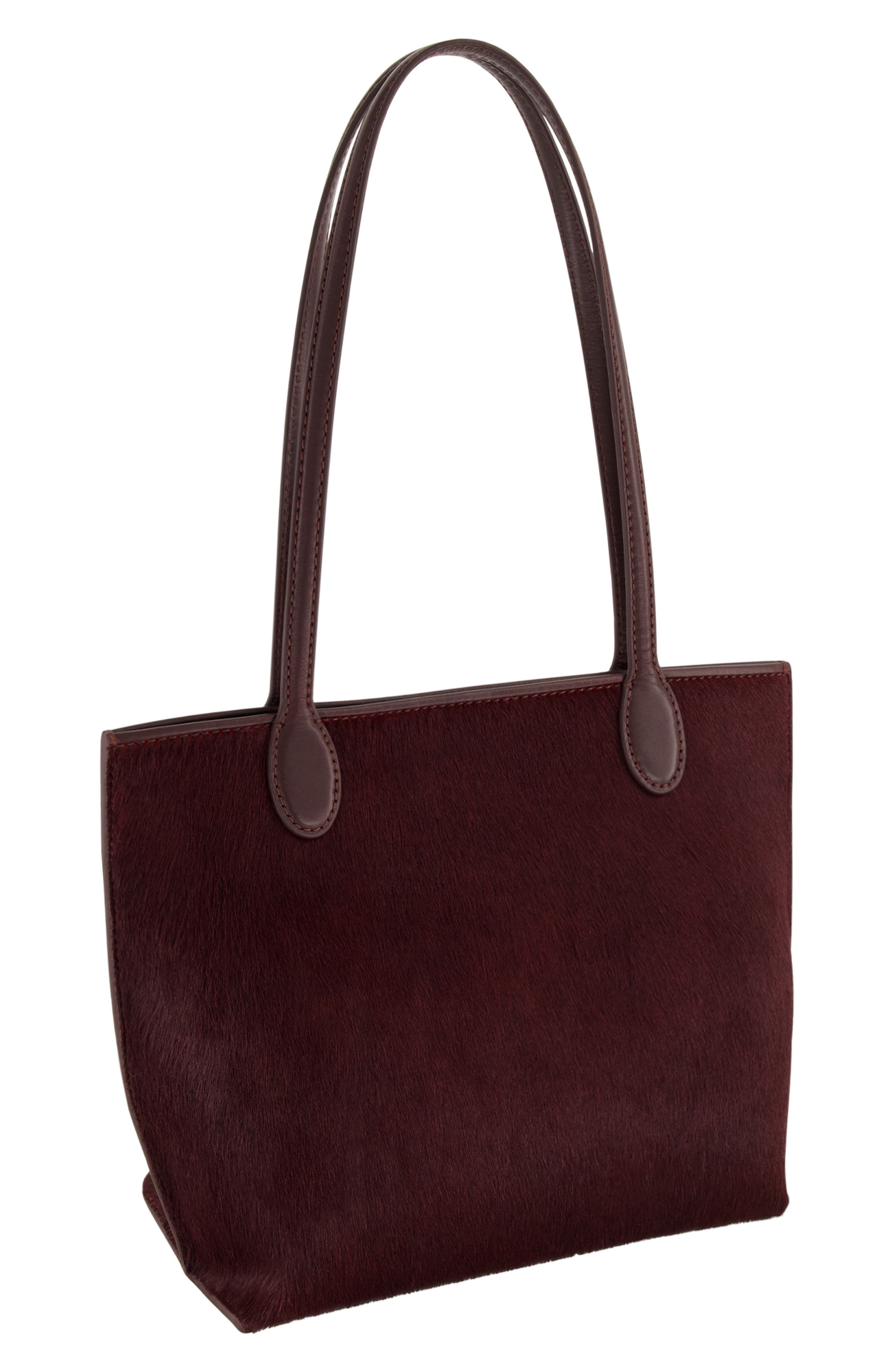 Athene Small Calf Hair Tote, Alternate, color, PLUM