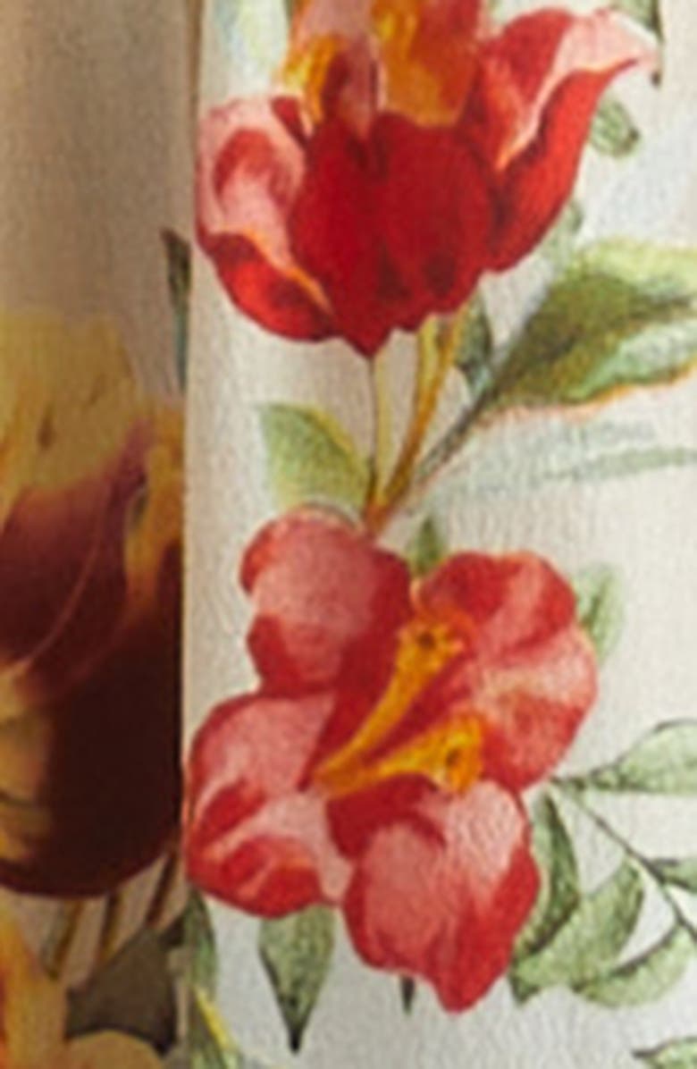 Camilla Bodrum Botanicals Print Long Sleeve Tiered Silk Shirtdress, Alternate, color, Bodrum Botanicals