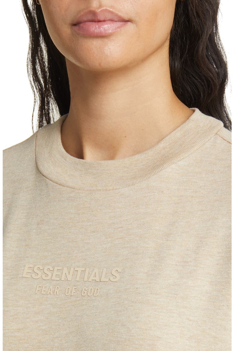 Essentials Cotton Blend T-Shirt Dress, Alternate, color, GOLD HEATHER
