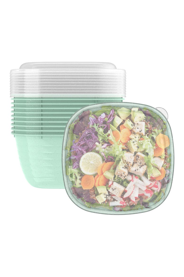 10-Pack Meal Prep Bowl Set, Main, color, SAGE LEAF GLITTER