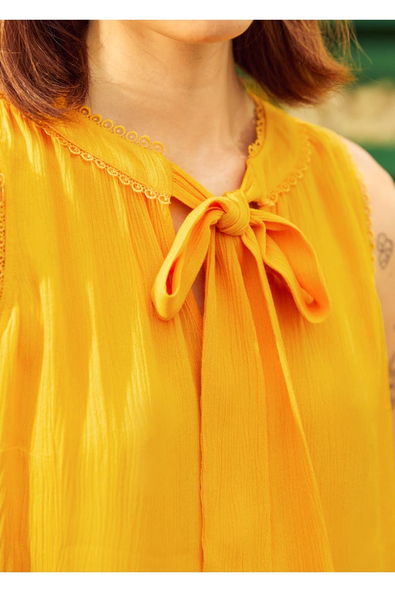 Picnic Perfect Tie-Neck Top, Alternate, color, Sun Squeezed