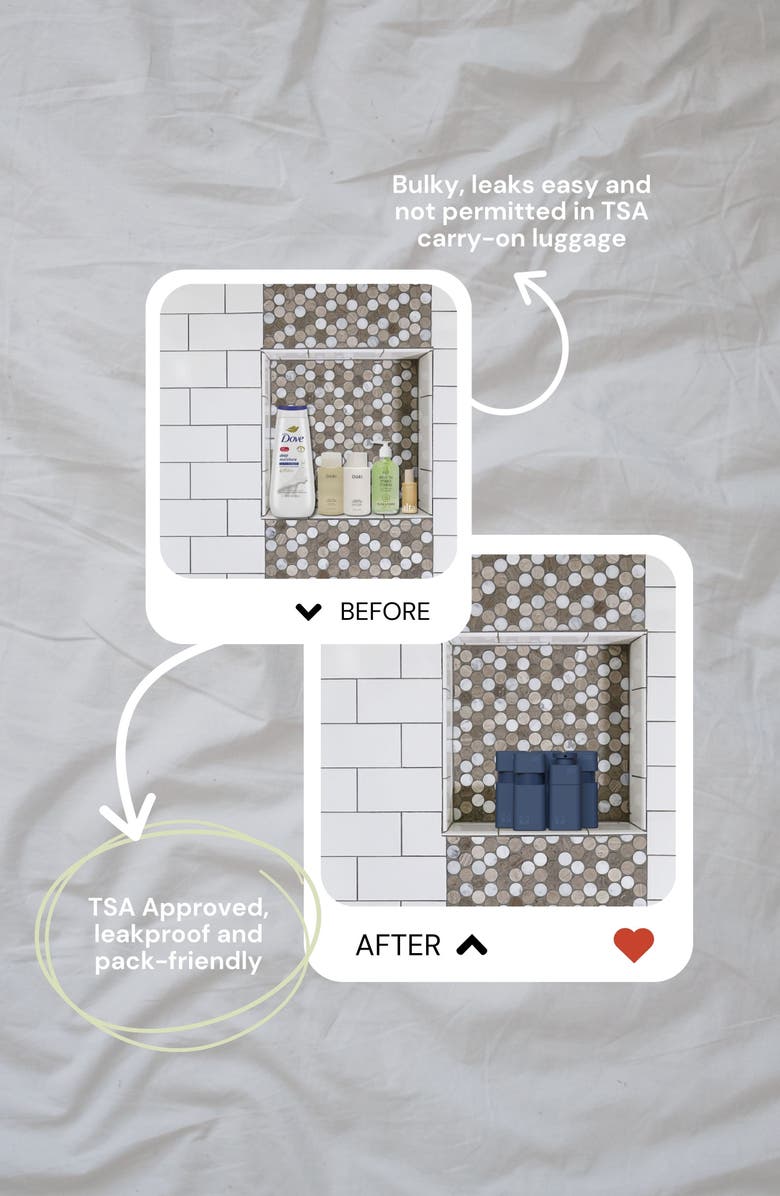 PakAway All-Inclusive Set of 5 Travel-Size Bottles, Alternate, color,