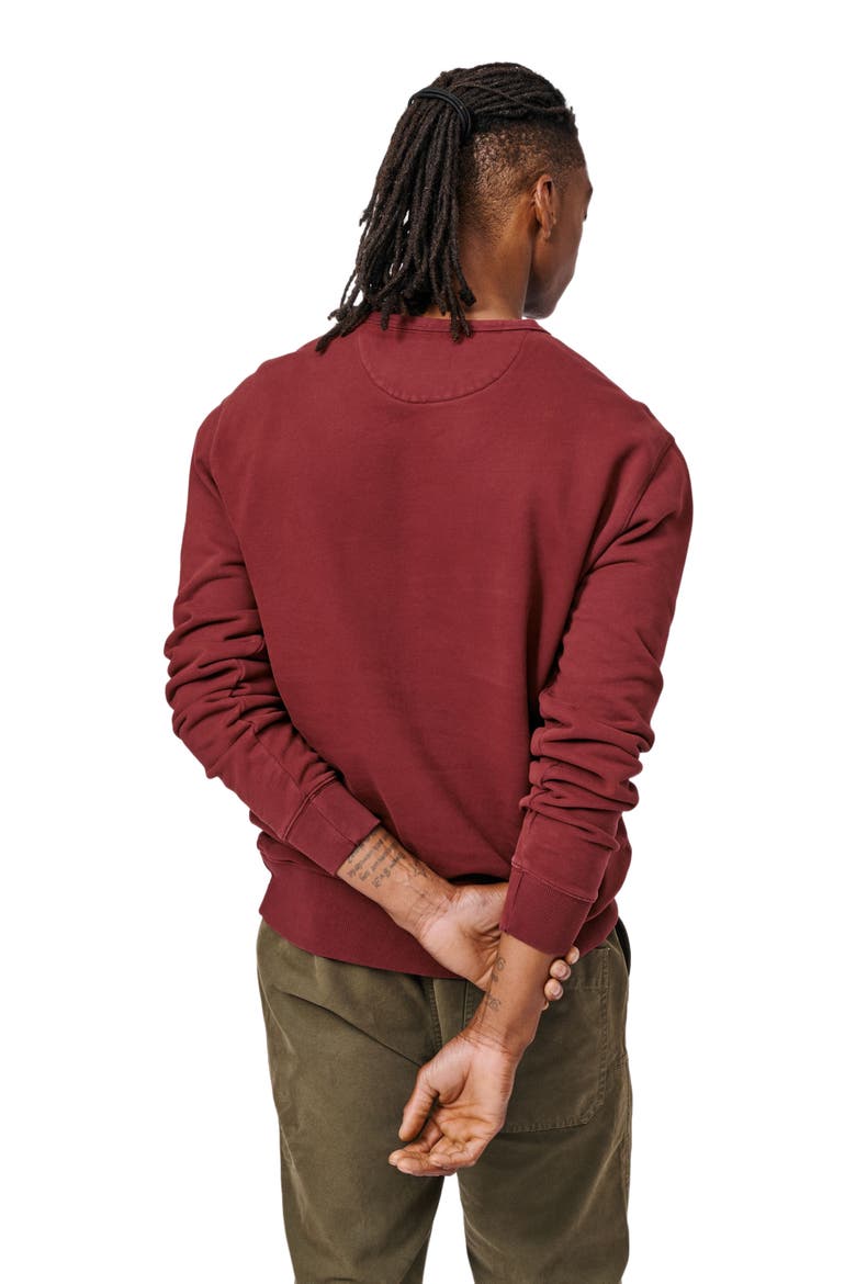 Vestry Crew Neck Sweatshirt, Alternate, color, Port