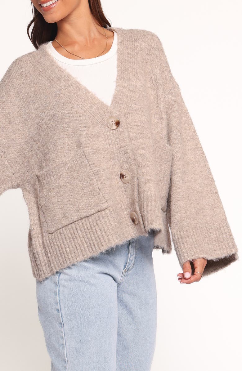 Petal & Pup Fern Bell Sleeve Cardigan, Alternate, color, Mushroom