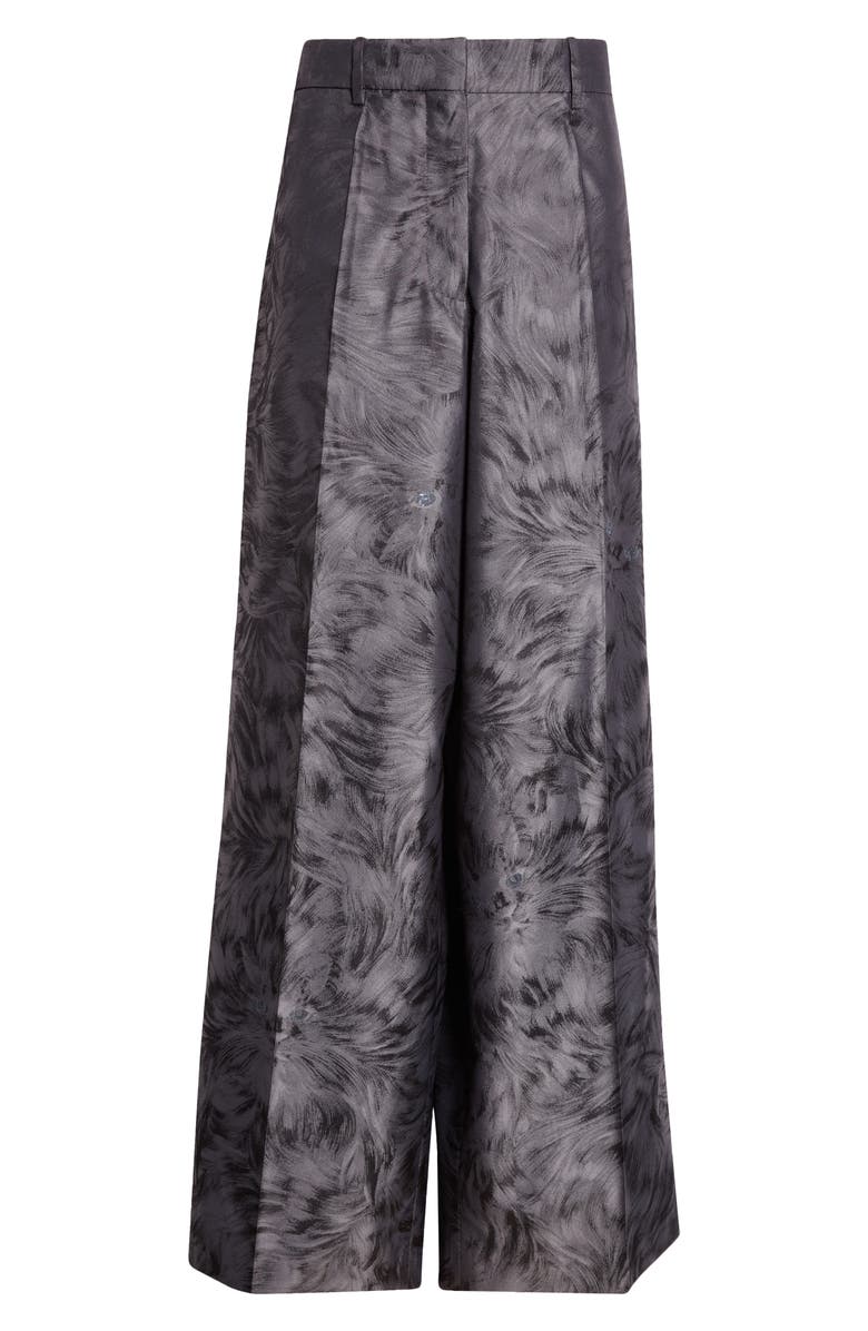 Givenchy Cat Metallic Jacquard Oversize Tailored Pants, Alternate, color, 