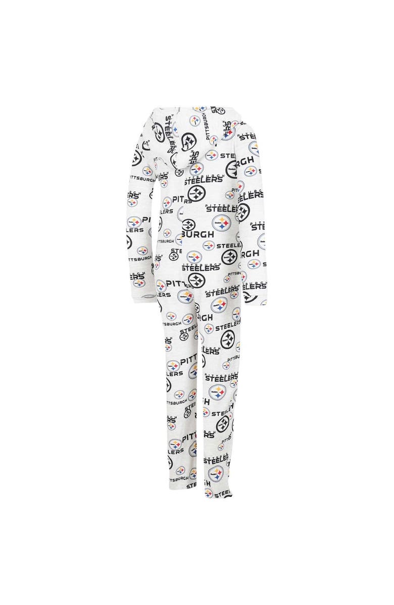 CONCEPTS SPORT Women's Concepts Sport  Cream Pittsburgh Steelers Docket Hoodie Full-Zip Union Suit, Alternate, color, Cream