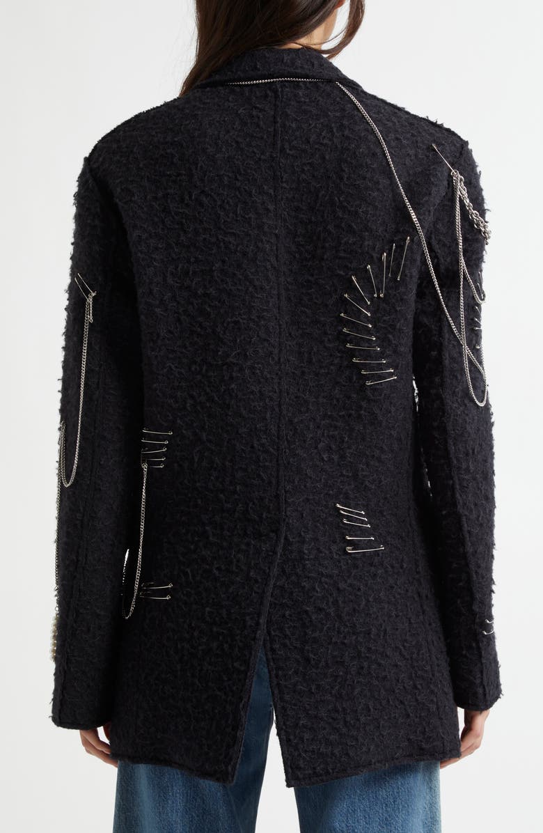 R13 Pincushion Virgin Wool Bouclé Blazer, Alternate, color, 