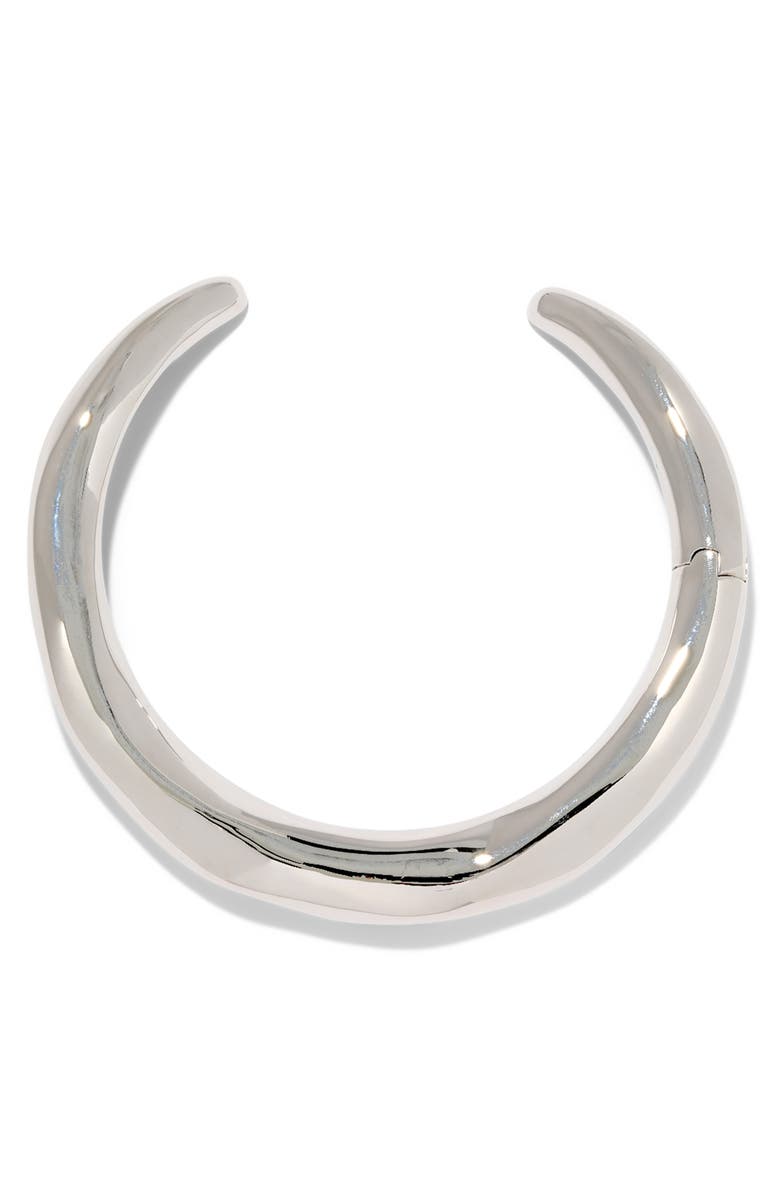 Alexis Bittar Molten Hinged Collar Necklace, Alternate, color, Silver