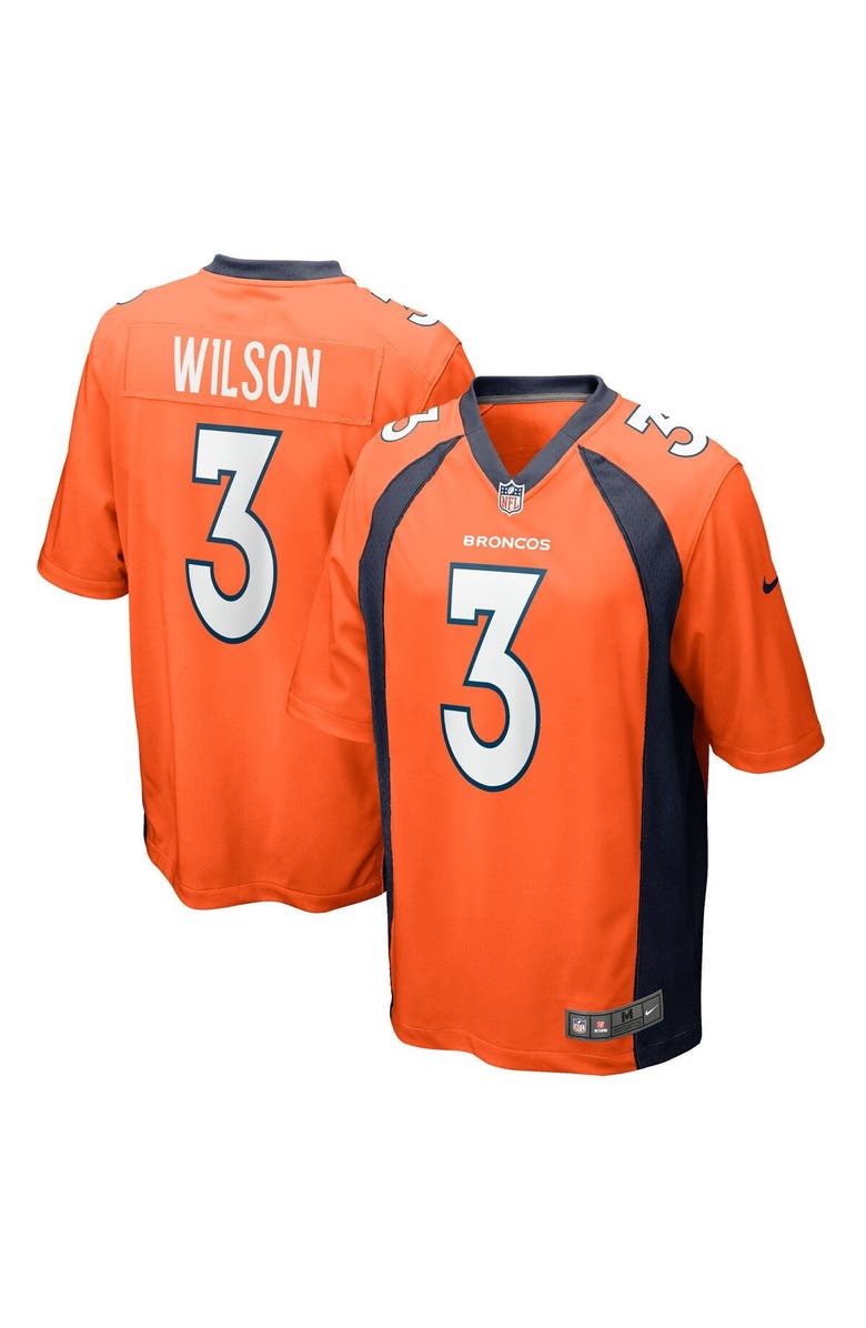 Nike Men's Nike Russell Wilson Orange Denver Broncos Game Jersey, Main, color,
