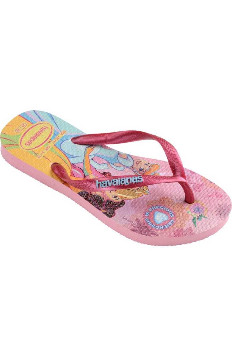 Havaianas Disney Princess Flip Flop, Alternate, color, Pink Glow