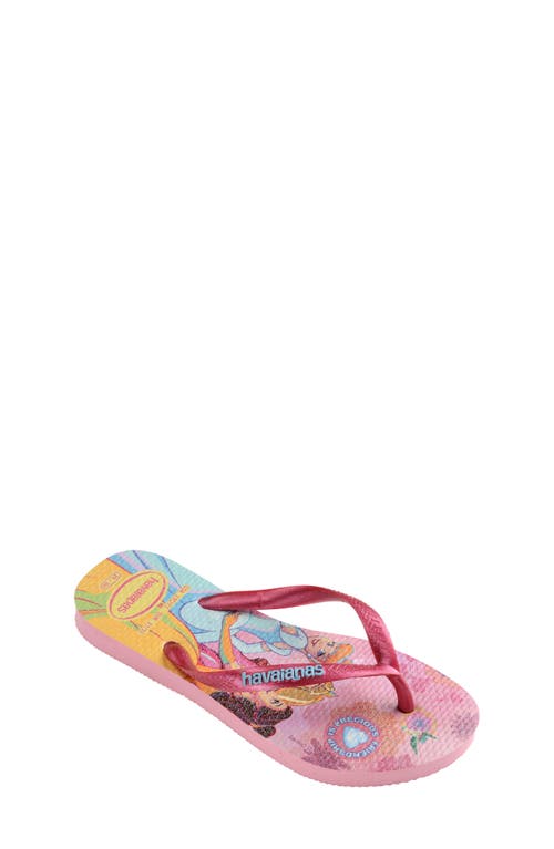 Havaianas Disney Princess Flip Flop In Pink Glow