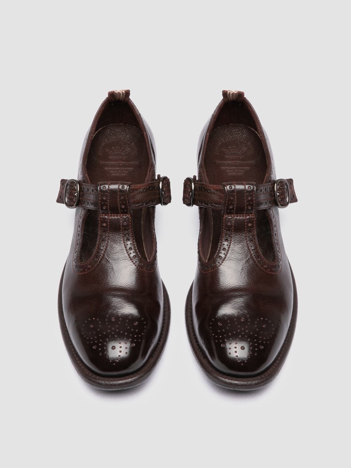 Calixte 071 Leather T-Bar Shoes, Alternate, color, Burgundy