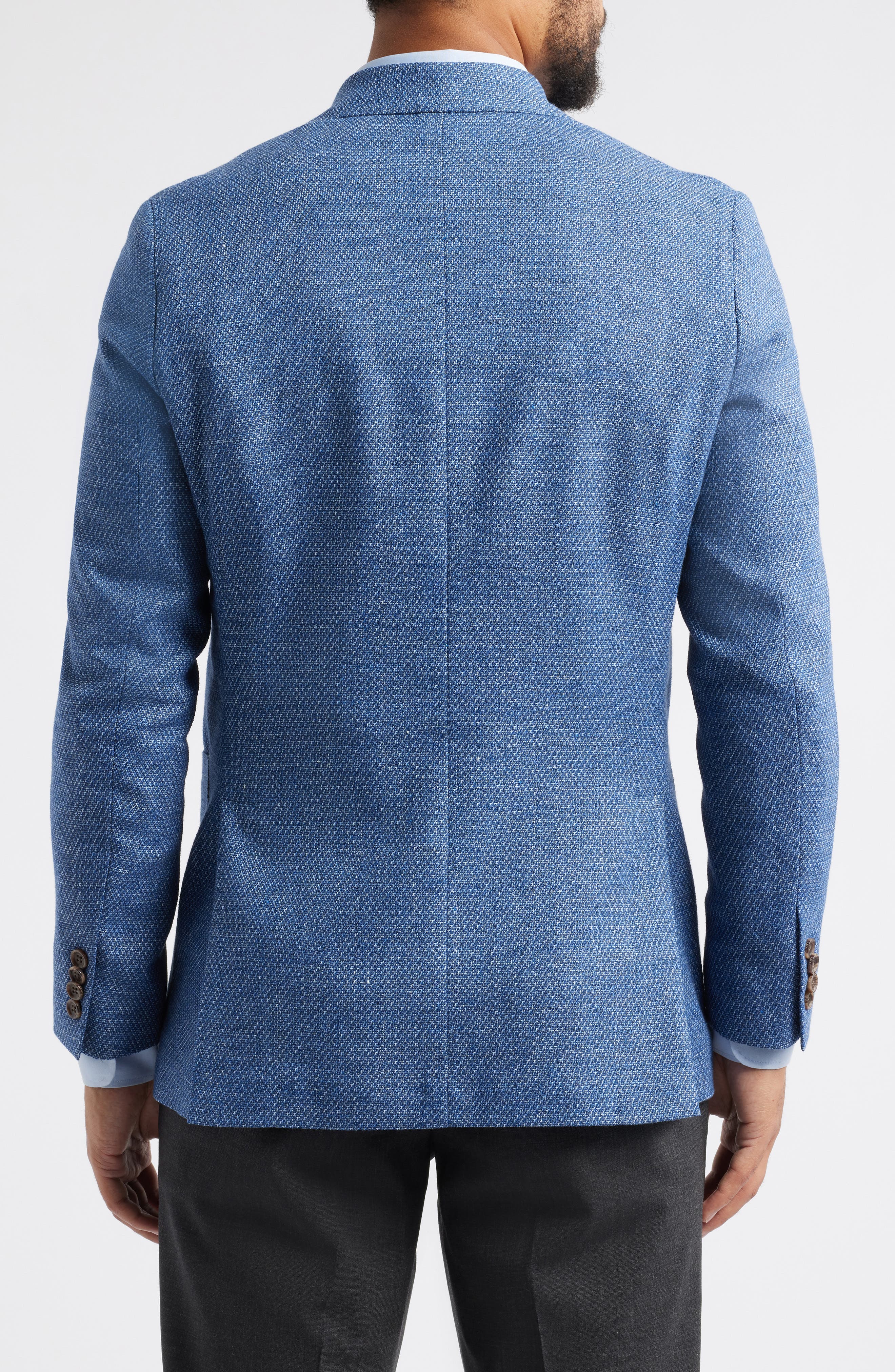 Hampton Textured Cotton & Linen Blend Sport Coat - image 2