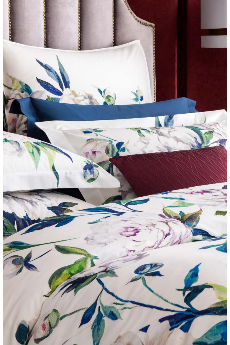 Peonia Pillow Case set, Alternate, color, Blue